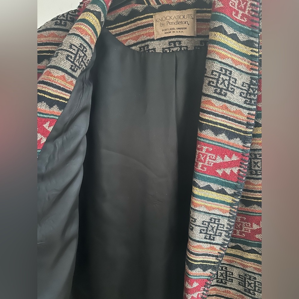 Knockabouts by Pendleton Vintage Woman Southwestern Aztec Blazer Sz 10 - Picture 15 of 17